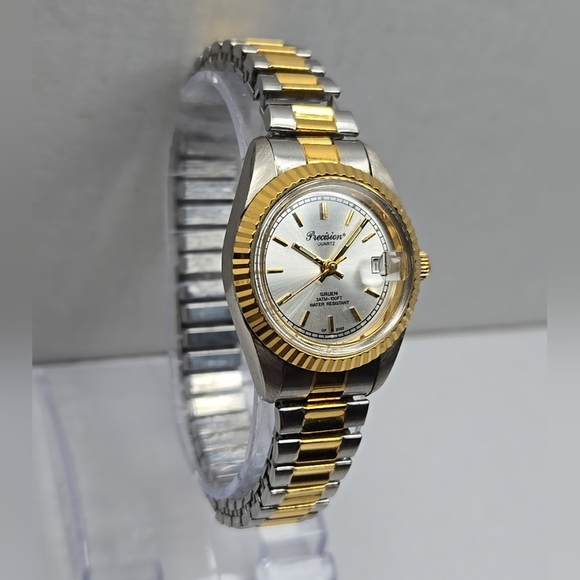 Precision by Gruen 237803114 Two Tone Womens Watch New Battery Date.    - Read - - Picture 3 of 11